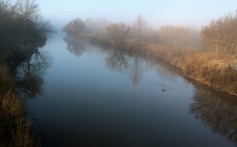 foggy river morning